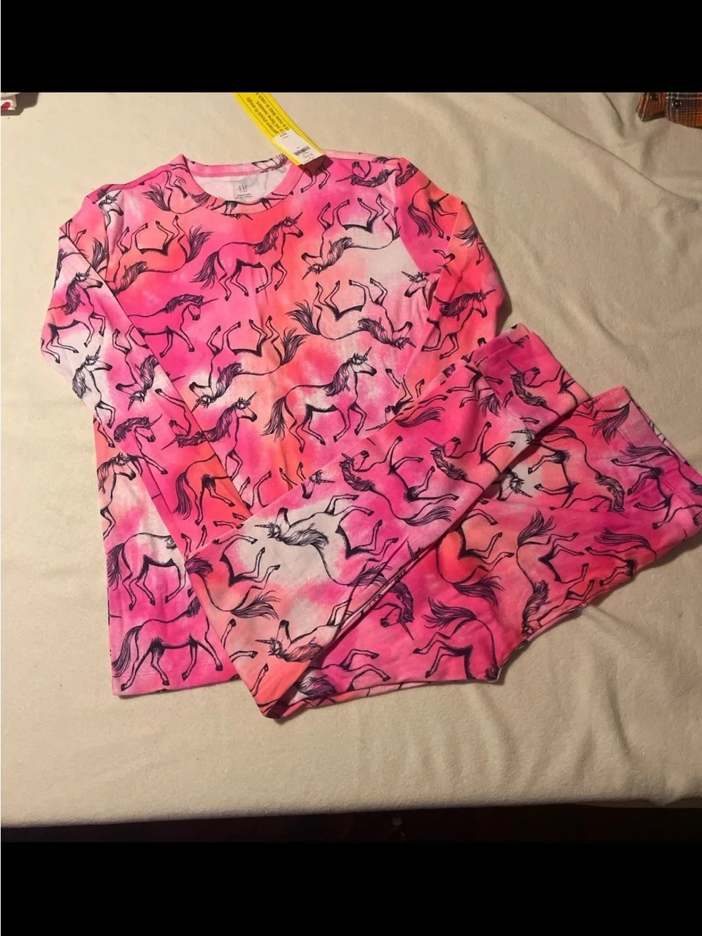GAP Pink Unicorn Kids Long-Sleeve Rashguard Swim Set
